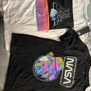 2 NWT kids 10-12 space theme shirts